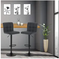 Stado® Barhocker | 2 Stück | Dunkelgrau | Samtbezug