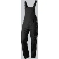 BP 1798-720-32-50l Latzhose, Stretch-Hosenträger mit Clipbefestigungen, 305,00 g/m2 Verstärkte Baumwolle, schwarz,