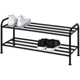 ELUNO Schuhregal 79,5 x 36 x 31 cm höhenverstellbar / schwarz