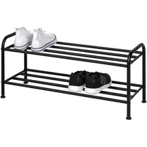 ELUNO Schuhregal 79,5 x 36 x 31 cm höhenverstellbar / schwarz