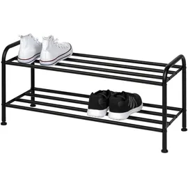 ELUNO Schuhregal 79,5 x 36 x 31 cm höhenverstellbar / schwarz