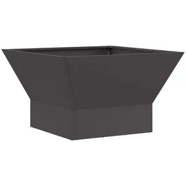 vidaXL Feuerstelle Quadratisch Schwarz 60x60x35 Cm Stahl Vidaxl103564