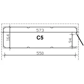SKANHOLZ Abstellraum zum Unterbau C5 bis 550 cm schiefergrau