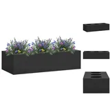 vidaXL Büro-Blumenkasten Anthrazit 90x40x23 cm Stahl