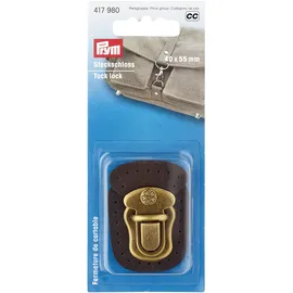 Prym 417980 Steckschloss zum Annähen braun