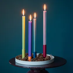 REMEMBER Stabkerzen 3er Set "Dublin" 26cm hoch aus veganem Stearinwachs