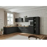 Held Möbel Winkelküche Padua Typ 1  (B x T: 360 x 240 cm, Grau, Mit Elektrogeräten, Induktionskochfeld)