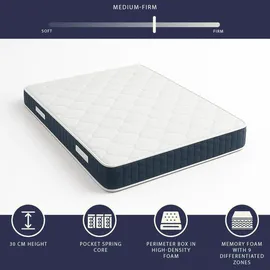 The White Stone Doppelbett 180 x 200 cm H3
