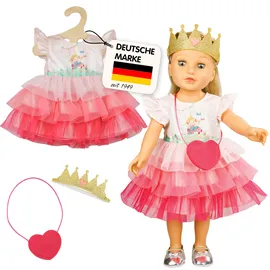 Heless Puppenbekleidung Kleid Prinzessin Emily Rosa (1580)