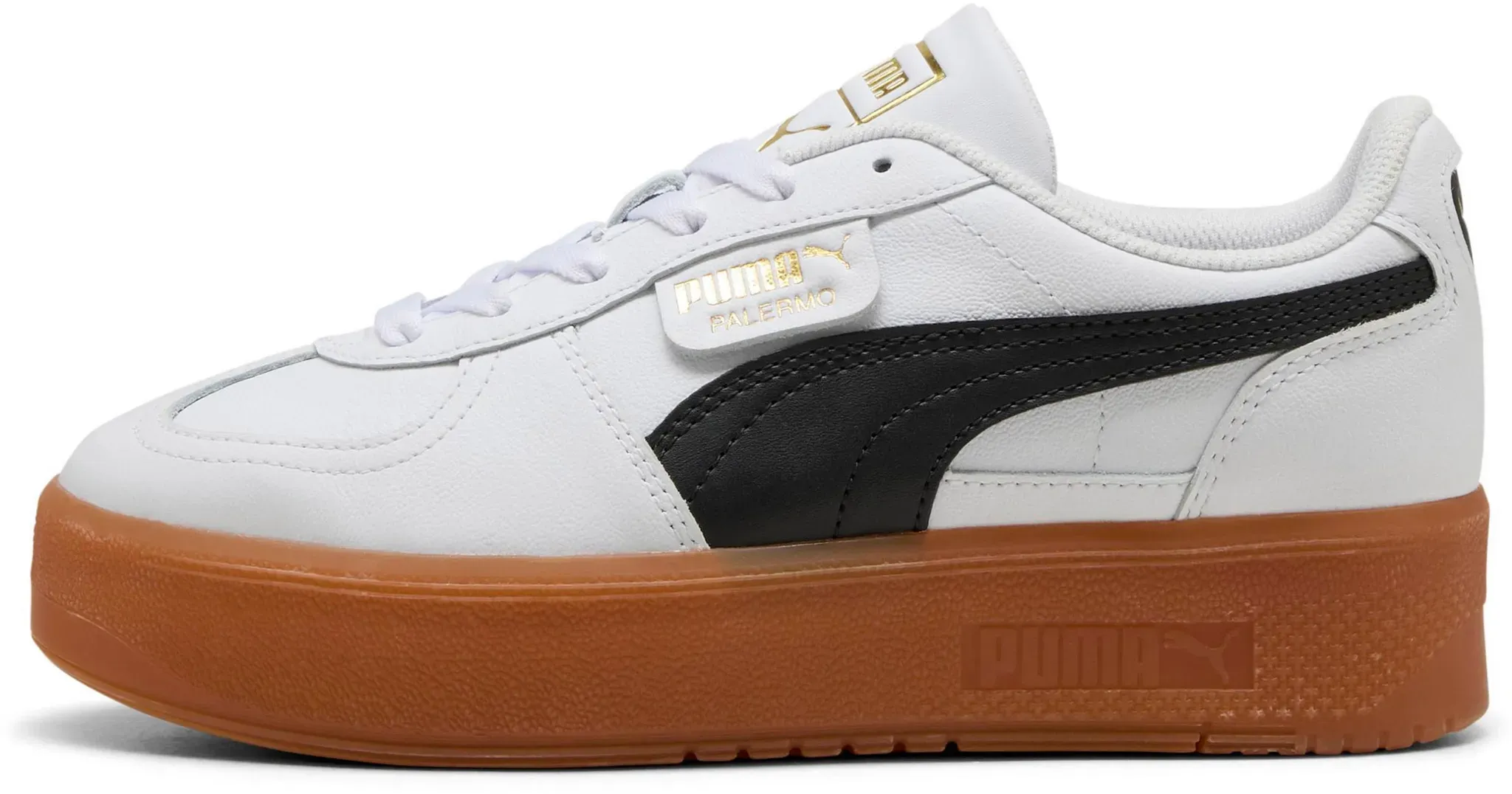 PUMA Palermo Elevata Sneaker Damen in puma white-gum, Größe 40 1/2 - weiß