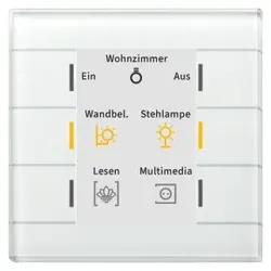 MDT BE-GT20W.02 KNX Glastaster II Smart mit Farbdisplay, Weiß BEGT20W02