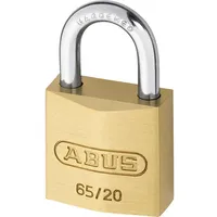 ABUS Vorhängeschloss Messing 65/20 gl.-6204 - gleichschließend - Kofferschloss