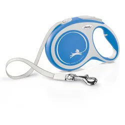 FLEXI New Comfort L Gurt Roll-Leine 8 m Blau