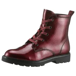Schnürboots, Blockabsatz, Schnürstiefelette in veganer Verarbeitung, Gr. 36, bordeaux, , 52328927-36