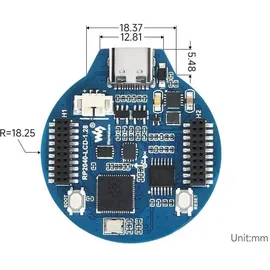 Sertronics WaveShare RP2040 MCU Board 1.28inch Round LCD with Accelerometer and Gyroscope Sensor