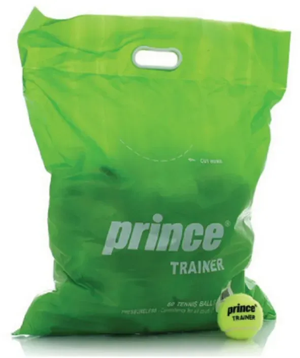 Prince Tennisbälle Trainer (drucklos) gelb 60er Polybag