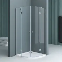 doporro Ravenna02K Viertelkreisdusche mit Pendeltür 100 x 190 cm Klarglas 100 cm x 100 cm