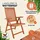 CASARIA Vanamo Gartenstuhl 55 x 70 x 106 cm Braun 4 St.