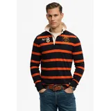Superdry Langarmshirt Sweatshirt Gestreift Blau/Orange L