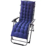 Morbuy Deckchair Auflagen für Gartenliegen, Sonnenliege Kissen Tragbare Garten Innenhof Gepolstertes Bett Relax-Liegestuhl Sitzauflage für Deckchair, Innen, Außen (48x170x8cm,Blau)