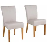 Home Affaire Esszimmerstuhl »Queen Polsterstuhl BESTSELLER«, (Set), 6 St., Kunstleder, verschiedene Bezüge, Gestell Massivholz grau (hellgrau, eichefarben),