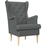 vidaXL Sessel Dunkelgrau Stoff 1 x 1 x 1 cm Grau mit Kissen
