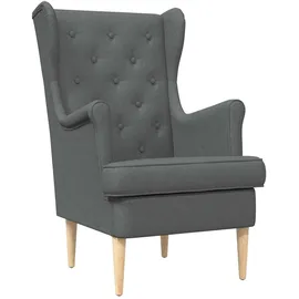 vidaXL Sessel Dunkelgrau Stoff 1 x 1 x 1 cm Grau mit Kissen