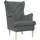 vidaXL Sessel Dunkelgrau Stoff 1 x 1 x 1 cm Grau mit Kissen