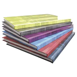 Clairefontaine 9046C - Heft / Kladde DIN A4 21x29,7cm, Hardcover, liniert, 96 Blatt, farbig sortiert,