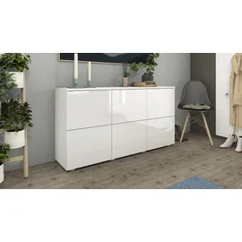borchardt Möbel Rova 139 x 72 x 35 cm Weiß hochglanz