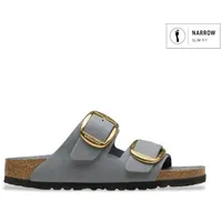 Birkenstock für Damen. 1032071 Leder-Sandalen Arizona Big Buckle (Schmale Passform) blau (42), Wohnung, Keine, Lässig
