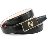 Anthoni Crown Damengürtel Leder schwarz 75