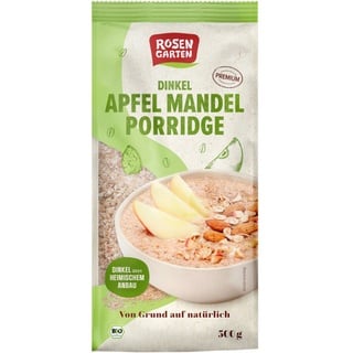 Rosengarten Dinkel Apfel Mandel Porridge bio