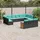 vidaXL Gartensofa-Set 13-tlg. schwarz