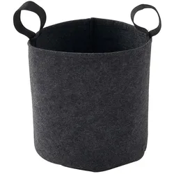 Pflanzbeutel aus Textilfilz Anthrazit - Pflanzsack, Ø25cm 12,3L