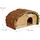 Relaxdays Igelhaus, Holz & Moos, Igelhotel mit Boden, Winterquartier für Igel, Garten, HxBxT: 18 x 34 x 17 cm, Natur