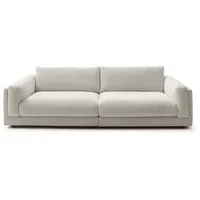 KAWOLA Big-Sofa RAINA, Cord oder Leder verschiedene Farben grau