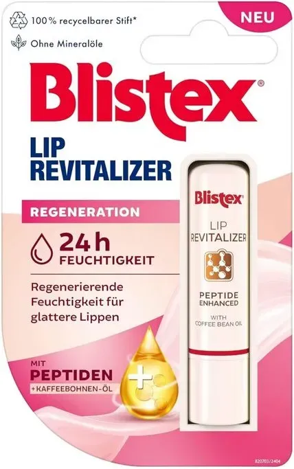 BLISTEX Lip Revitalizer mit Peptiden – Glättende Pflege, 24H Feuchtigkeit, Kaffee-Vanille Geschmack – 3,7g