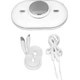 Tragbarer Usb-nackenventilator, Mini-tischventilator Mit Verstellbarem Ständer Für Den Innen- Und Außenbereich, Farbe: Weiß.