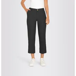 Leinenhose MAC "NORA cropped", Damen, Gr. 34, N-Gr, schwarz, Web, Obermaterial: 100% Leinen, unifarben, casual, 7/8-Länge, Hosen, temperaturausgleichend und angenehm auf der Haut
