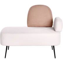 Beliani Rechtsseitige Chaiselounge ARCEY Stoff Braun