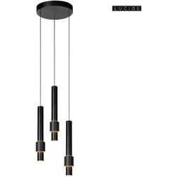 Lucide LED Pendelleuchte MARGARY, 3-flammig, Ø 28cm, 3x 4W, 2700K, 433lm, IP20, dimmbar, schwarz LUC-24402/15/30