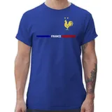 Shirtracer T-Shirt Frankreich Trikot Wappen, France mit Stolz, Französisches Fan-Motiv 2026 Fussball WM Fanartikel blau 4XL
