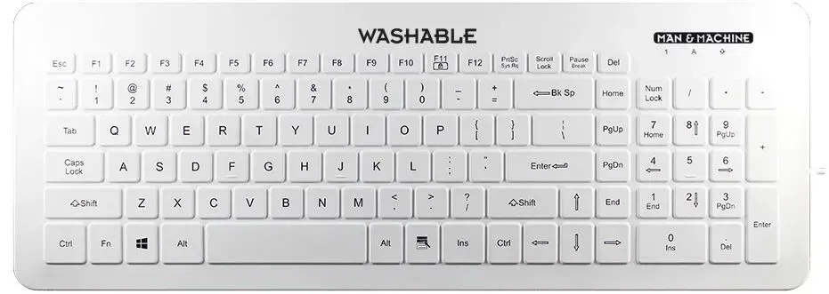 Baaske Medical 2012015 Tastatur Medizinisch USB QWERTY Deutsch Weiß