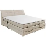 ed exciting design »Carpino«, inkl. Motor, Stauraum im Kopfteil und Topper beige
