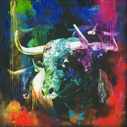 Originalbild COLOURFULL BULL - bunt