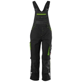 Fortis Fortis, Kids Latzhose 24, schw./limegreen,Gr134-140