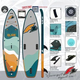 F2 SUP Board Stand Up Paddle Board Glide WS 10,8 Fuß Petrol