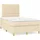 vidaXL Boxspringbett mit Matratze Creme 120x200 cm Stoff - Creme