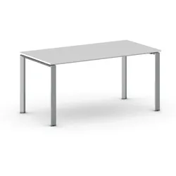 Konferenztisch, Besprechungstisch PRIMO INFINITY 160x80 cm, weiß, graues Fußgestell